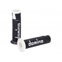 Sada rukojetí Domino A450 On-Road Racing černá / bílá s otevřenými konci