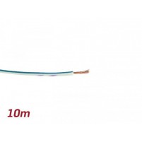 Jednožilový vodič - izolovaný drát 0,85mm délka 10m - bílo modrý
