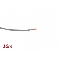 Jednožilový vodič - izolovaný drát 0,85mm délka 10m šedý