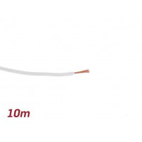 Jednožilový vodič - izolovaný drát 0,85mm délka 10m bílý