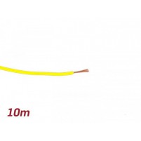 Jednožilový vodič - izolovaný drát 0,85mm délka 10m  žlutý