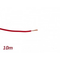 Jednožilový vodič - izolovaný drát 0,85mm délka 10m červený