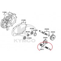 Výstupní hřídel převodovky pro Kymco Agility City+ 125ccm