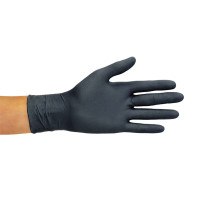 Černé jednorázové nitrilové rukavice typ 40/PF. 100 kusů v krabici, velikost L.