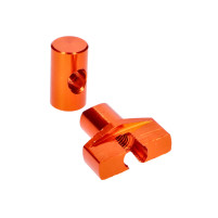 Koncovka brzdového lanka M6 hliník oranžová - univerzální