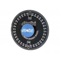 degree wheel Polini aluminum black anodized w/ adapters