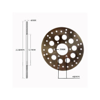 Zadní brzdový kotouč IGM pro Derbi GPR (97-03) 220 mm