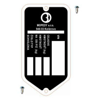 Výrobní štítek s nýty  ,,BABETTA "