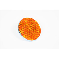 Oranžová kulatá odrazka se šroubem průměr 57mm