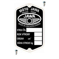 Výrobní štítek s nýty - JAWA-PÉRÁK typ 18