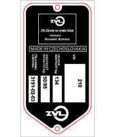 MOTOMAX, s.r.o. MOTOMAX, s.r.o. Výrobní štítek s nýty  ,,BABETTA 210 ZVL  *M