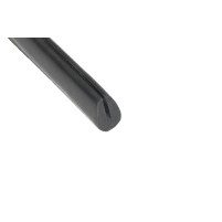 Gumová lemovka oválná - slza černá 5 x 7,5 x 10mm -  1m