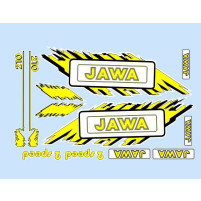 Sada nálepek pro Jawa BABETTA - JAWA žlutá