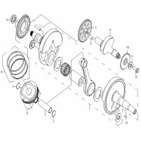 Kliková hřídel pro Cfmoto Gladiator UTV530, RX510, RX530, X5, X6, OEM 0180-041000  CF188-041000