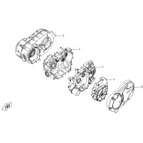 Levá kliková skříň, karter pro Cfmoto Gladiator UTV530, OEM 0180-011000, CF188-011000