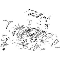 Zadní blatník pravý pro Cfmoto X5, X6, OEM 9050-040019
