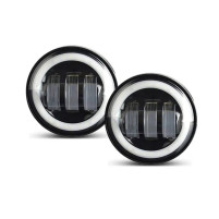 Univerzální halo kruhové lampy 4,5" 2 ks bílých kruhů