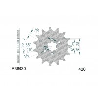 Řetězové kolečko 14 zubů 420 pro Derbi D50B0, EBE, EBS