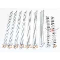 Sada drátů 36 kusů 190mm s niplemi 2,7mm 5mm pro Hercules Prima 2N, 2S, 3S, M1, M2, M3, P1, MP 2, MF 3, 4, HR 1, DKW Moped Type 630, Mofa 25 629, 631