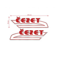 Sada nálepek nádrže ČZ 487, 488 - červená