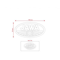 Sada nálepek pro JAWA bílá 100x50 mm