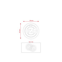 Sada nálepek pro ČZ 50x50 mm - bílá