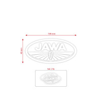 Nálepka JAWA FJ bílá 100x50 2 kusy