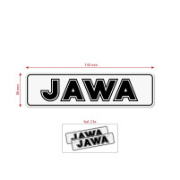 Nálepka JAWA 140x35 černá 2ks