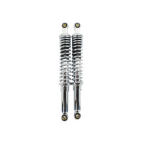 Sada tlumičů chrom 395mm nastavitelná 10mm/12mm pouzdra pro Zündapp, Hercules, Kreidler, Puch