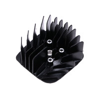 Hlava válce černá 43mm, rozteč čepů 45mm pro Yamaha DT 50 R 93-97 [3LM/ 3UN/ 3MN/ 4CT]