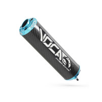 Zadní tlumič VOCA Carbon - CNC koncovka světle modrá