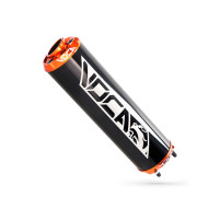 Zadní tlumič VOCA Carbon - CNC koncovka oranžová