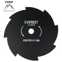ŘEZACÍ KOTOUČ UNIVERZÁLNÍ 8 ZUBY PRŮMĚR OTVORU 25,4mm ŠÍŘKA 255mm TLOUŠŤKA 1,8mm EVEREST