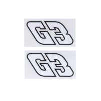 Sada samolepek MOGA široká cca 95 mm vysoká 56 mm pro moped Hercules Prima G3