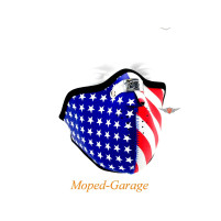 Motorkářská maska ​​2 mm Stars and Stripes pro moped Mokick