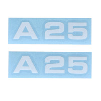 Sada samolepek MOGA 2 kusy šířka 74 mm výška 17 mm pro moped Mokick