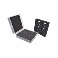 Plastový box pro sadu trysek - úložné pěny pro malé i větší trysky