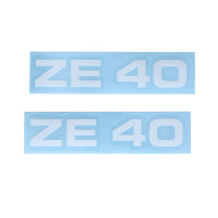 Sada samolepek MOGA, 2 kusy, šířka 95 mm, výška 17 mm, pro mopedy a motocykly