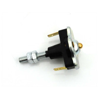 Zadní brzdový spínač, černý kov/plast, pro Zündapp ZE 40, ZD 20, 25 TS, 50 CS 50, skútr Hai R, RS Super, C Sport, GTS KS Cross, Super vodou chlazený,