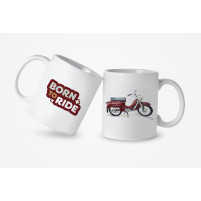 Hrnek s potiskem Born To Ride Pionýr