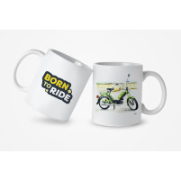 Hrnek s potiskem Born To Ride Babetta 210