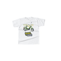 Tričko s potiskem Born To Ride Babetta, bílé, vel. 5XL