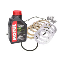 Sada na generální opravu spojkové lamely Naraku HDRC Aramidová 5lamelová spojka pro Derbi EBE, EBS, D50B