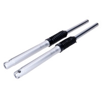 Sada stříbrných předních tlumičů s měchy pro Simson S50, S51, S53, S70, S83