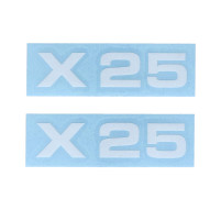 Sada samolepek MOGA, 2 kusy, šířka 74 mm, výška 17 mm, pro Zündapp X 25