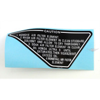 Nálepka na vzduchový filtr 100 x 49 mm pro Honda MT 5, 50, 8, 80, MB 80