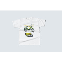 Tričko s potiskem Born To Ride Babetta, bílé velikost: L