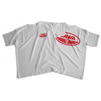 Tričko s potiskem JAWA Fratišek Janeček (FJ) velikost - 5XL bílé