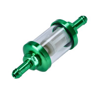 Palivový,benzínový rozebiratelný filtr 7 mm zelený