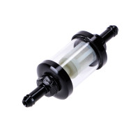 Palivový,benzínový rozebiratelný filtr 7 mm černý